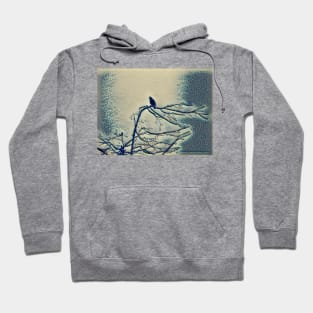 A bird and winter sunrise Hoodie